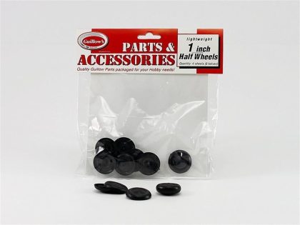 Guillow's 113 25mm. Plastik Siyah Tam ve Yarım Tekerlek (8½ Tekerlek)