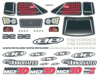 Team Associated 25503 Mmgt Decal Sheet