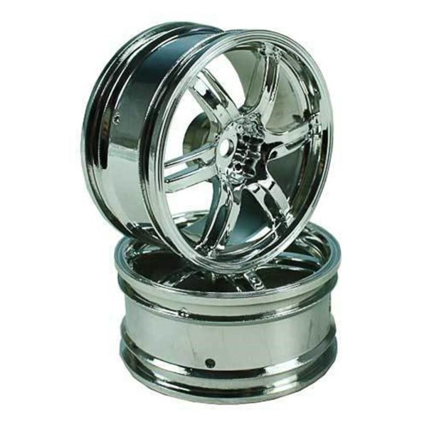 Fuyuan 8318S3 Silver 6 Spoke Wheels 1 Pair(1/10 Ölçek