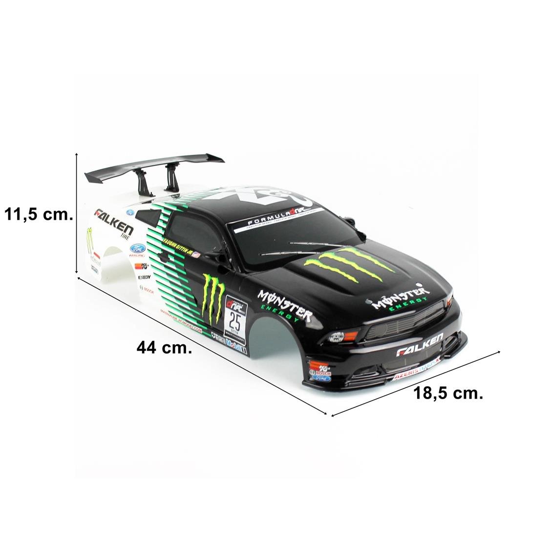 Himoto 31799B 1/10 Ölçek, ENERGY Drift Lexan Kaporta-Yeşil,Mavi - Görsel 5