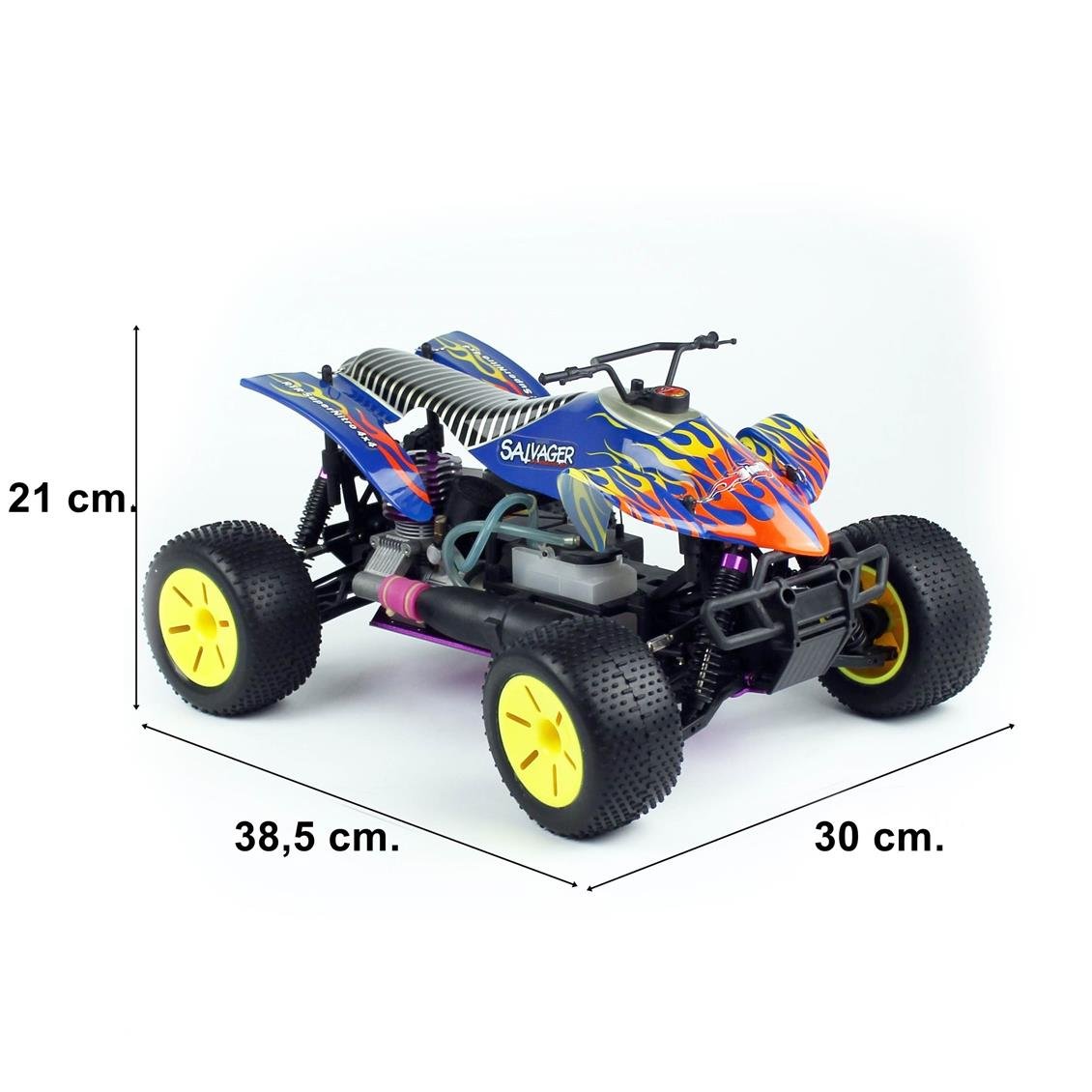Himoto 4111 1/10 Ölçek, Monster ATV 4WD Off-Road, Nitrolu Motorlu, 2.4 Ghz. Uzaktan Kumandalı Model Araç - Görsel 5