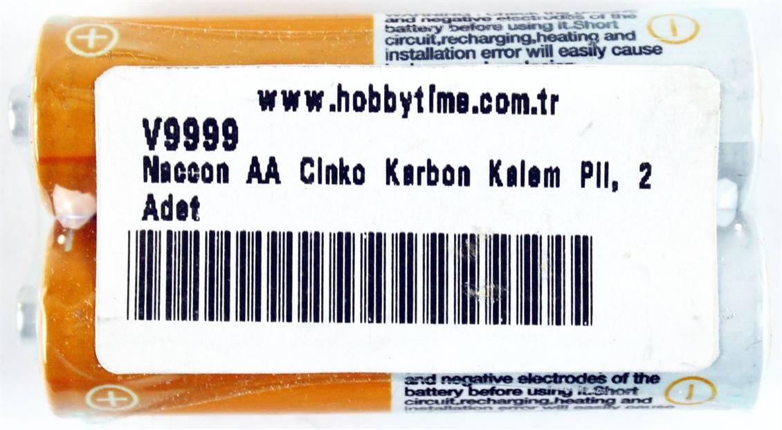 Naccon AA Çinko Karbon Kalem Pil, 2 Adet - Görsel 3