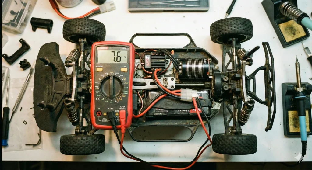 RC araba pili voltaj ölçümü