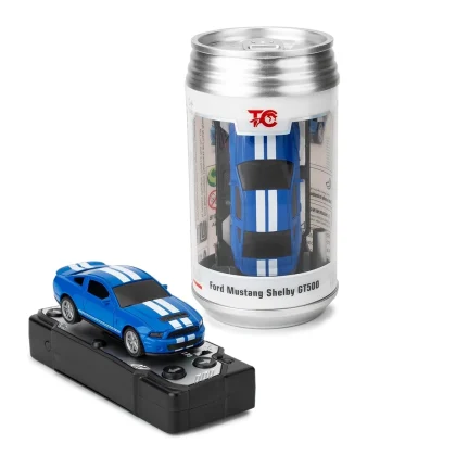 Ford Mustang GT500, Mavi, 1/60 Ölçek, 2.4Ghz 4 Kanal Uzaktan Kumandalı Araba