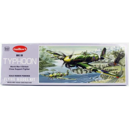 Guillow's 906 1/28 Ölçek, Typhoon, 46cm, Balsa, Serbest Uçuş Model Kiti