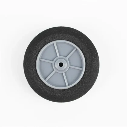 Haoye HY006-00108 Süper Hafif Tekerlek, Sünger Lastikli, Gri Jantlı, Dış Çap 55mm.× Göbek 3mm× Genişlik 18.5mm, 8.5 gr, 2 Adet