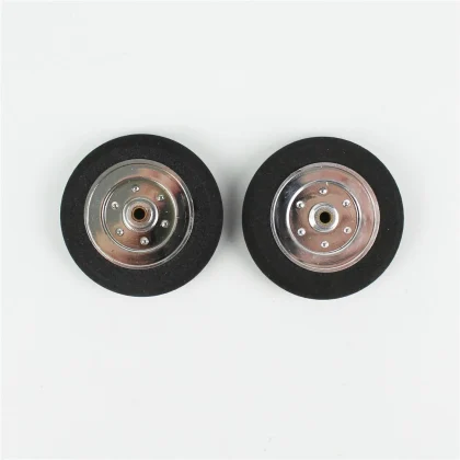 Haoye HY006-03104 Süper Hafif Tekerlek, Sünger Lastikli, Elektroliz Jantlı, Dış Çap 45mm.× Göbek 3mm.× Genişlik 9mm, 2 Adet