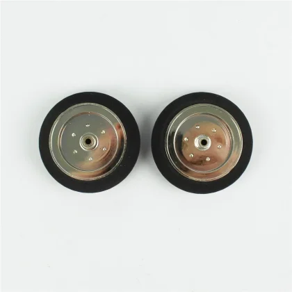 Haoye HY006-03105 Süper Hafif Tekerlek, Sünger Lastikli, Elektroliz Jantlı, Dış Çap 53mm.× Göbek 3mm.× Genişlik 15mm, 2 Adet