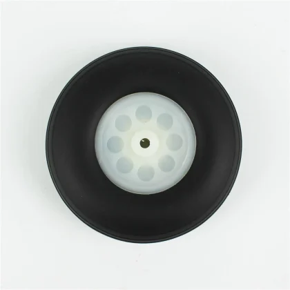 Haoye HY006-03314 PU Lastikli, Plastik Jantlı Tekerlek, (4") 100mm.× Göbek 5mm.× Genişlik 35mm., 64 gr.