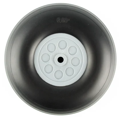 Haoye HY006-03317 PU Lastikli, Plastik Jantlı Tekerlek, (6") 150mm.× Göbek 8mm.× Genişlik 54mm., 210 gr.