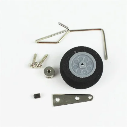 Haoye HY025-00702 Kuyruk İniş Takımı Seti, H25mm., 4gr./set, Tel Çapı 1.6mm. Tekerlek Çapı 25mm.