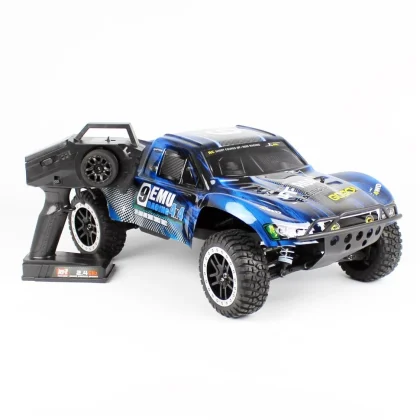 Remo 1022 1/10 Ölçek, 4WD Off Road Short Course (9EMU) Fırçalı Çift Motorlu, Mavi Kaportalı, 2.4Ghz Kumandalı Model Araç