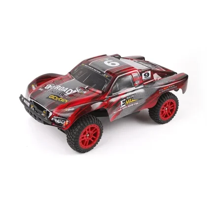 Remo 8021 1/8 Ölçek, 4WD Off Road Short Course (9 EMU) Kırmızı Kaportalı, Fırçalı Motorlu, 7.4V 3300mAh Li-Po Pilli, 2.4Ghz Kum
