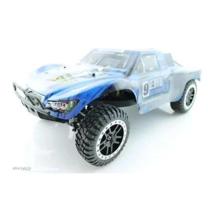 Remo 8021 1/8 Ölçek, 4WD Off Road Short Course (9 EMU) Mavi Kaportalı, Fırçalı Motorlu, 7.4V 3300mAh Li-Po Pilli, 2.4Ghz Kumand