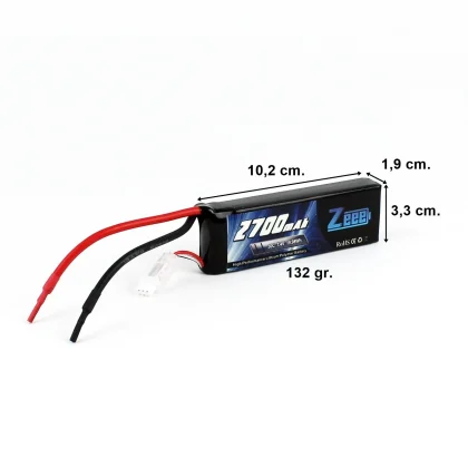 Zeee Power 2S, 7.4 Volt, 2700 mAh, 30C, Li-Po Pil