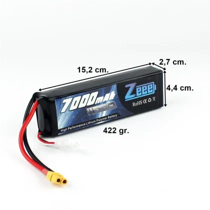 Zeee Power 3S, 11.1 Volt, 7000 mAh, 70C, XT60 Fişli, Li-Po Pil Grubu