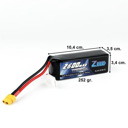 Zeee Power 4S, 14.8 Volt, 2600 mAh, 70C, XT60 Fişli, Li-Po Pil Grubu