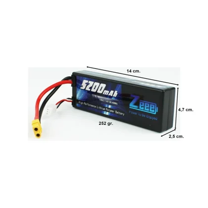Zeee Power 2S, 7.4 Volt, 5200 mAh, 100C, XT60 Fişli, Li-Po Pil