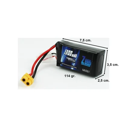 Zeee Power 3S, 11.1 Volt, 1300 mAh, 50C, XT60 Fişli, Li-Po Pil