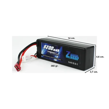 Zeee Power 3S, 11.1 Volt, 5200 mAh, 70C, T-Deans Fişli, Li-Po Pil