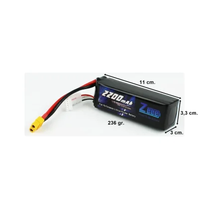 Zeee Power 4S, 14.8 Volt, 2200 mAh, 120C, XT60 Fişli, Li-Po Pil