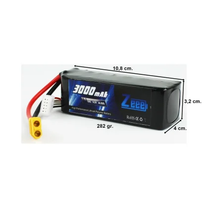 Zeee Power 4S, 14.8 Volt, 3000 mAh, 100C, XT60 Fişli, Li-Po Pil